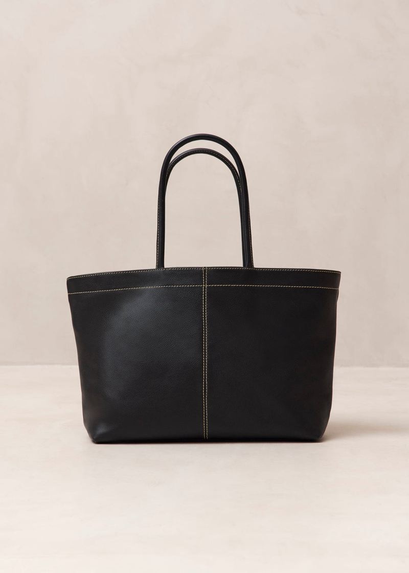 Black Alohas The F Leather Women's Bags | QCDIT1365