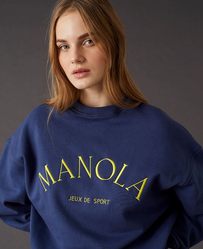 Blue Alohas Iconica Sweatshirt Women's Sportswear | ONFRP1064