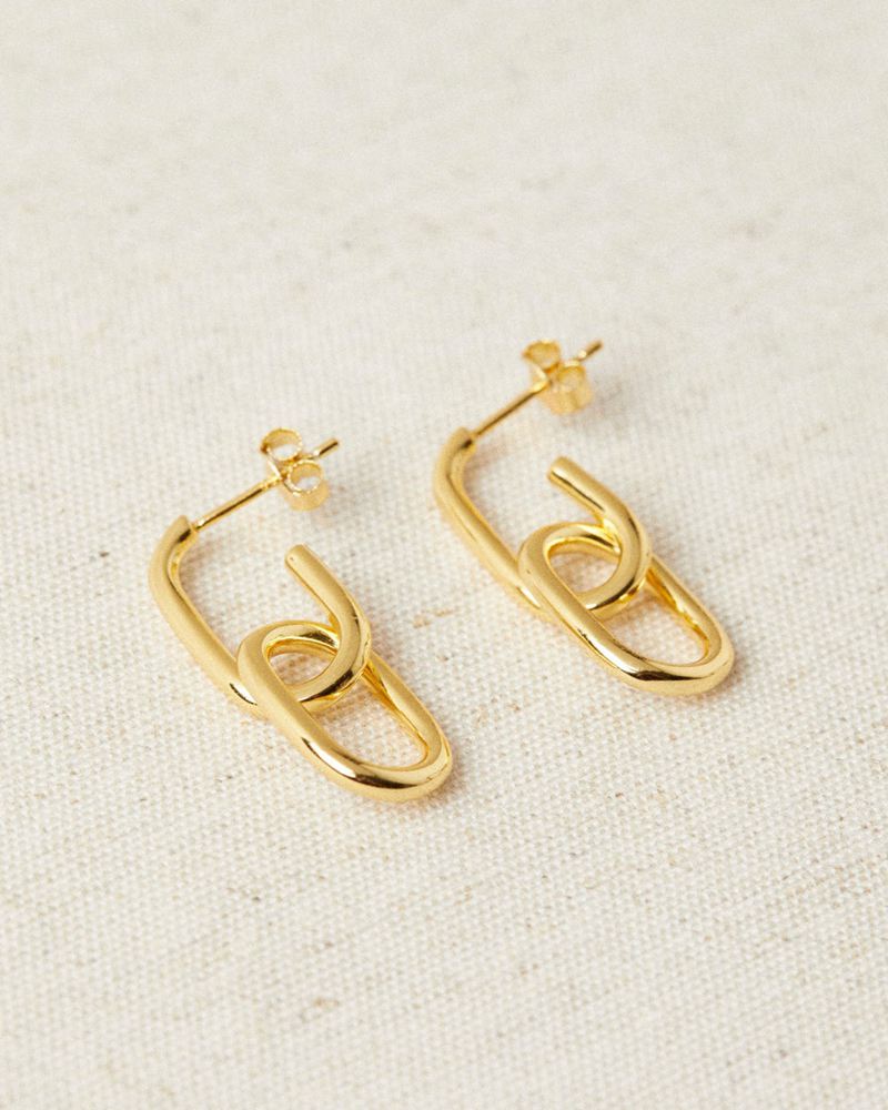 Gold Alohas Gemini Women's Earrings | CLMPE8716