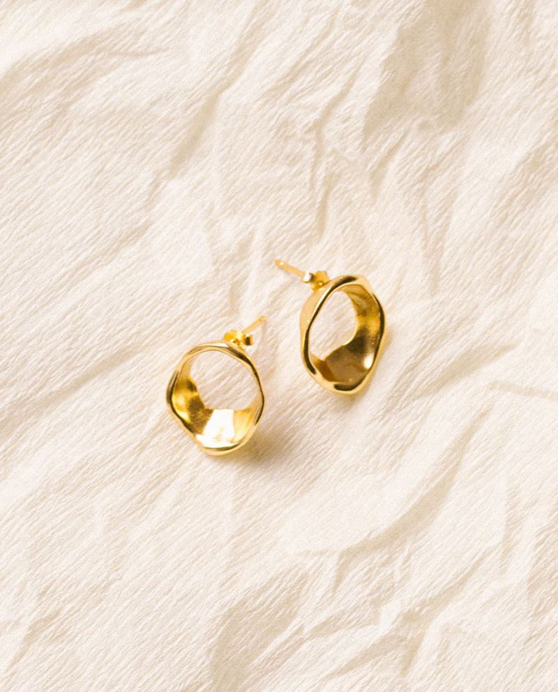 Gold Alohas Hypnosis Women's Earrings | ZQEAX5349