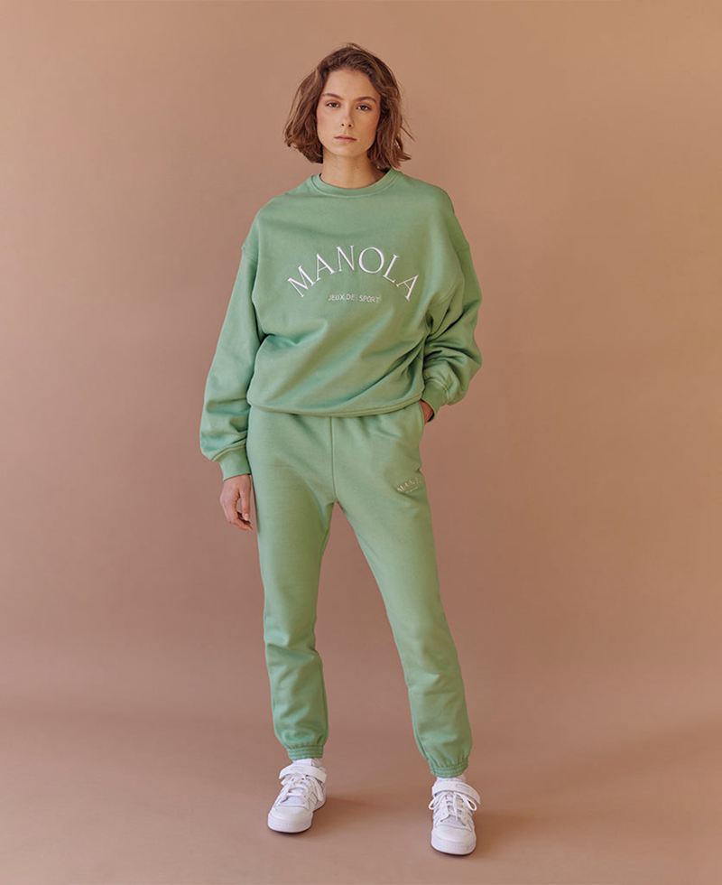 Green Alohas Iconic Sweat Women's Pants | WKVDN0594