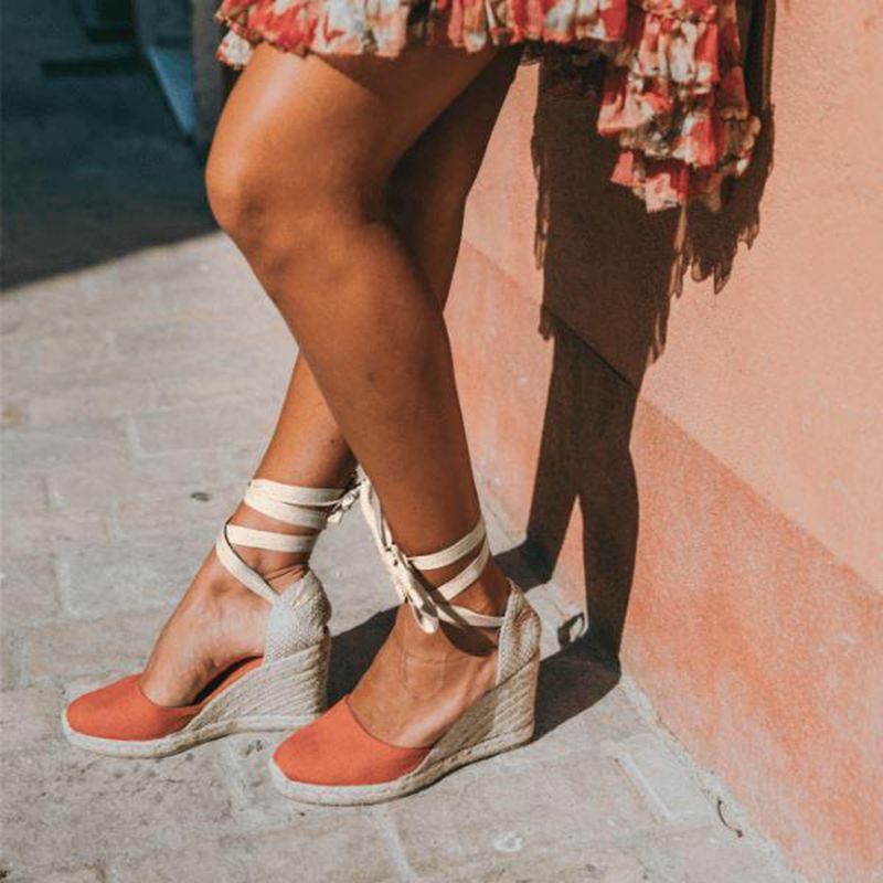 Orange Alohas Clara By Day Women's Espadrilles | KQTUY6789