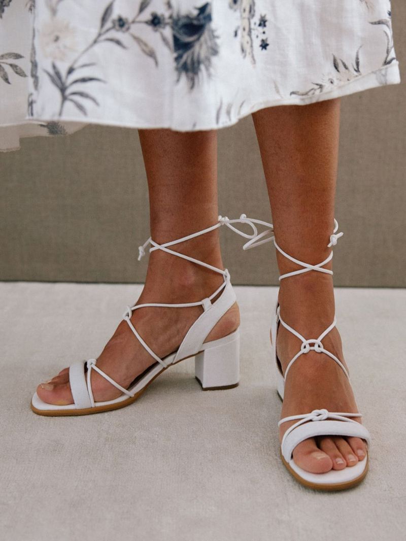 White Alohas Sophie Vegan Leather Women's Sandals | XWZVG0846