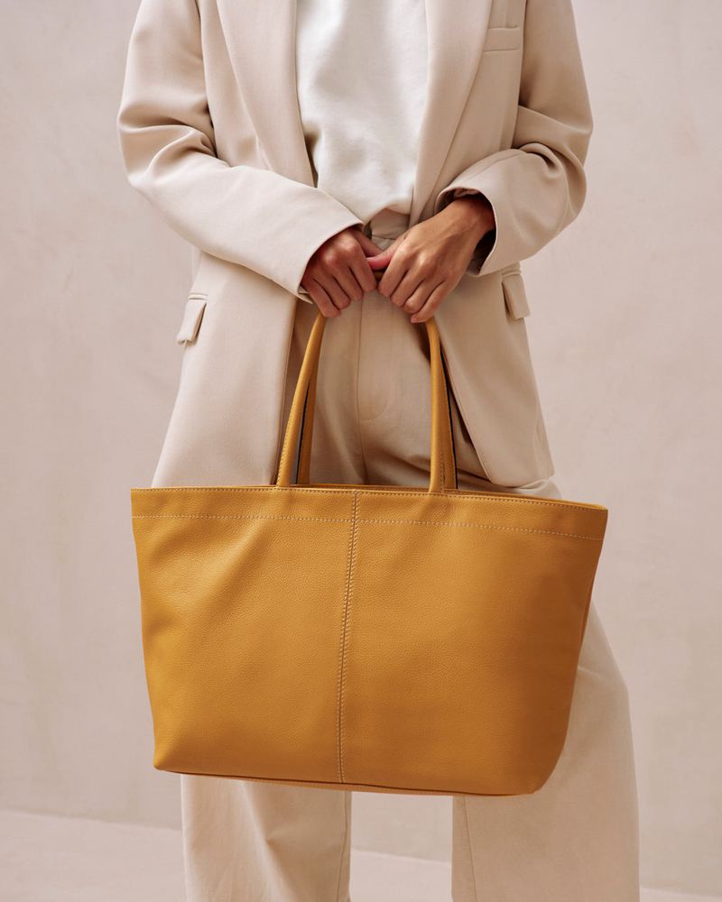 Yellow Alohas The F Leather Women's Bags | GUHYX2451