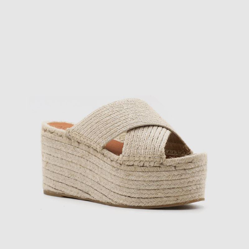 Beige Alohas Bali Women's Espadrilles | MQKGO5367