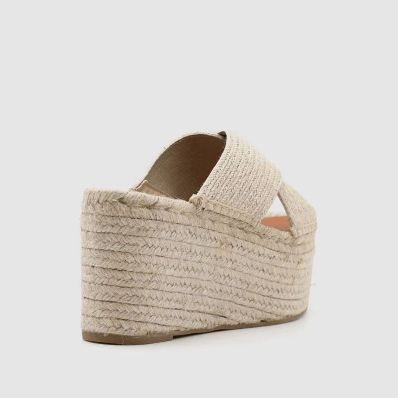 Beige Alohas Bali Women's Espadrilles | MQKGO5367