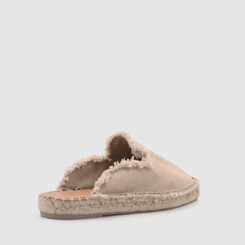 Beige Alohas Buba Vegan Women's Mules | TCFON5024