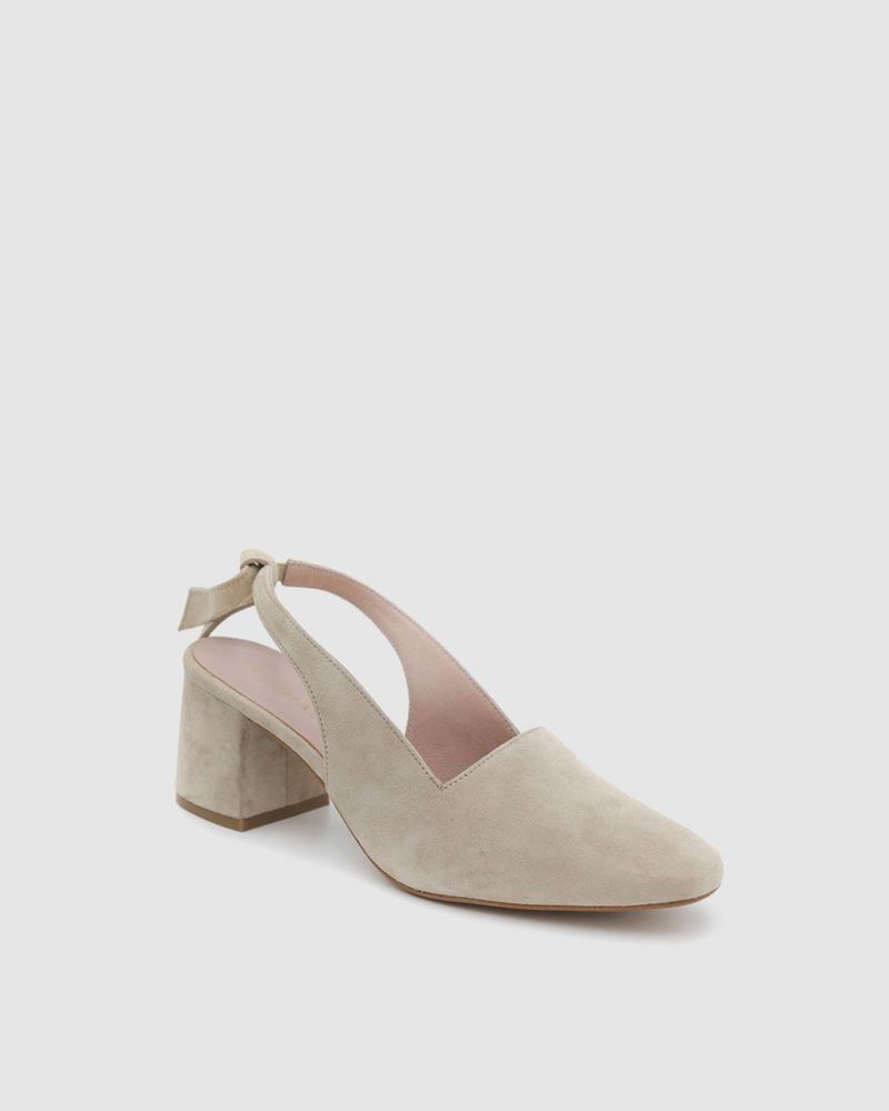 Beige Alohas Charlotte Women's Mules | TANFH2609