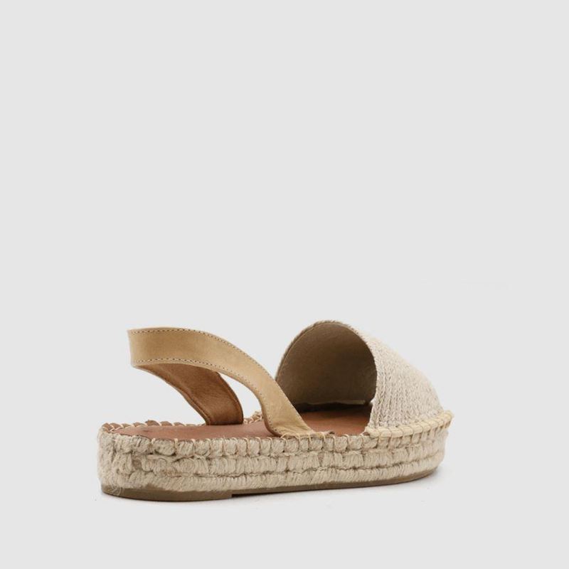 Beige Alohas Ibizas Platform Raffia Women's Espadrilles | ZQFVL8619