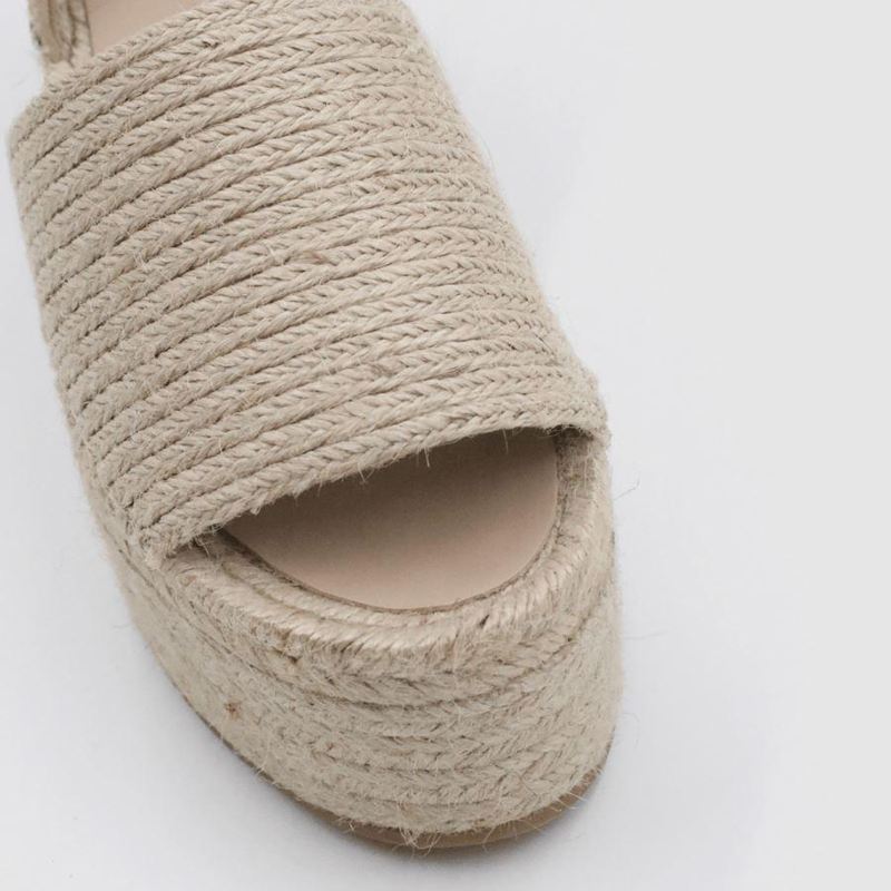 Beige Alohas Ibizas Xl Raffia Women's Espadrilles | CAHNS1560