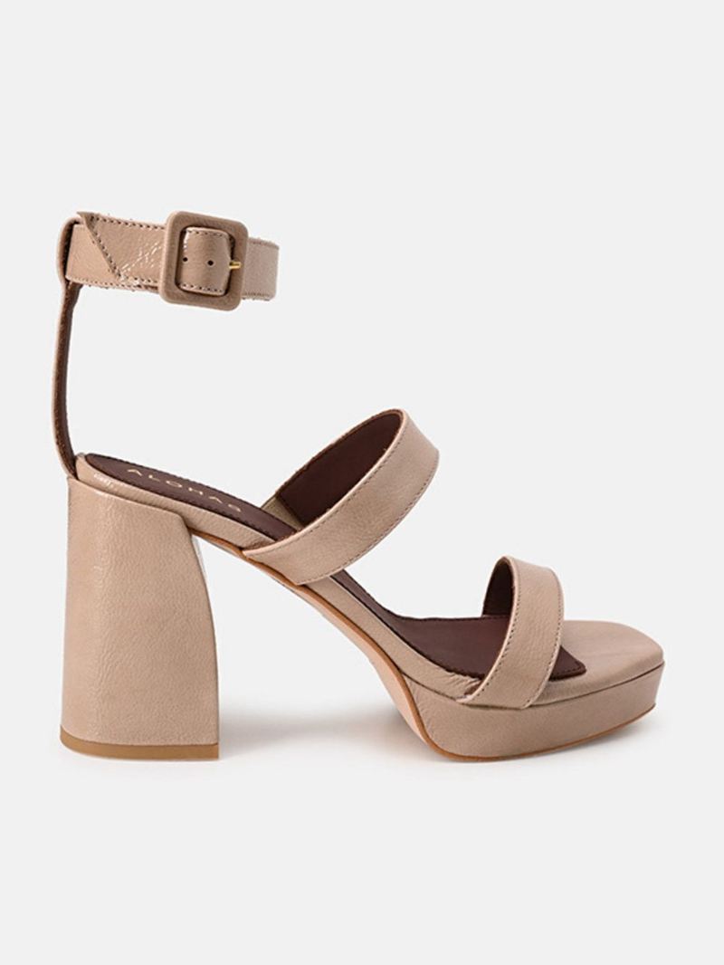 Beige Alohas Lindeza Women's Sandals | QEWCJ3986