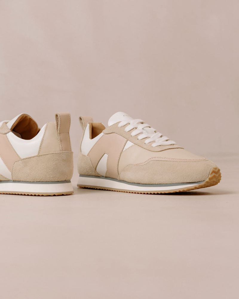 Beige Alohas Tb.015 Leather Women's Sneakers | GZLBN7264