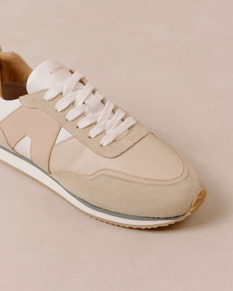 Beige Alohas Tb.015 Leather Women's Sneakers | GZLBN7264