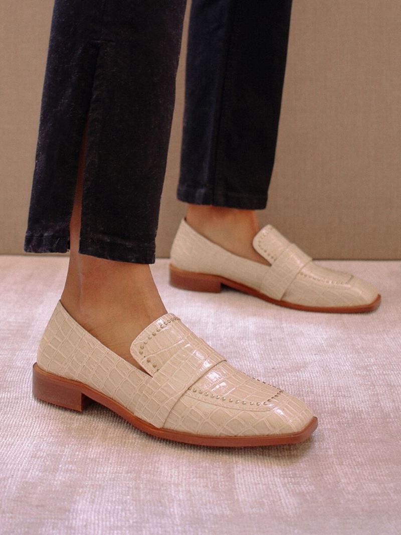 Beige Alohas Wanning Moon Women's Loafers | YZWDX0937