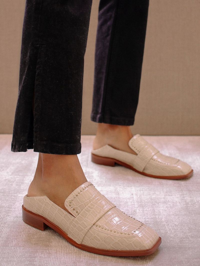 Beige Alohas Wanning Moon Women\'s Loafers | YZWDX0937