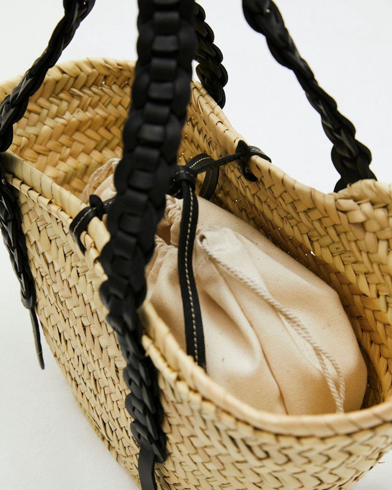 Beige Alohas Woven Basket Women's Bags | GYNQR1370