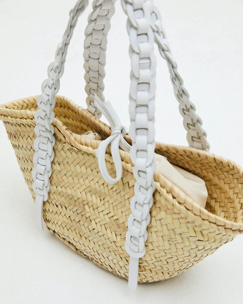 Beige Alohas Woven Basket Women's Bags | JWECI7682