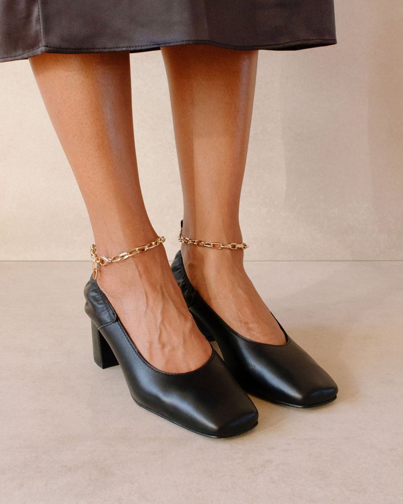 Black Alohas Agent Anklet Women's Heels | EHTGB8149