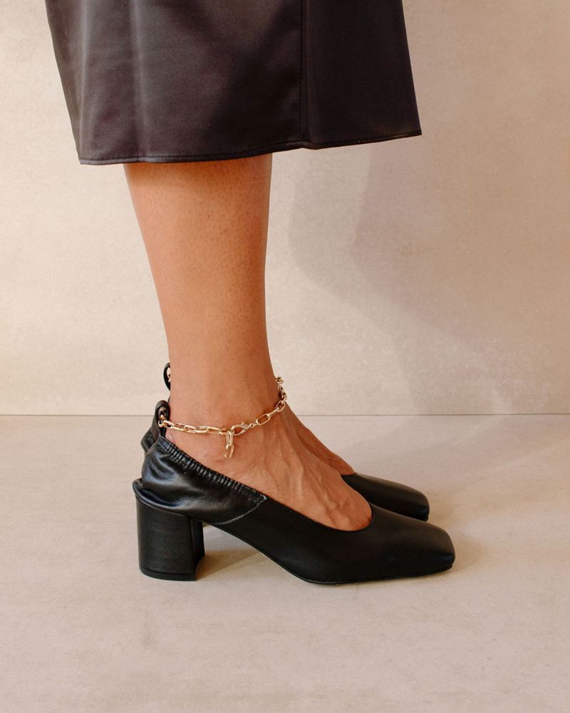 Black Alohas Agent Anklet Women's Heels | EHTGB8149