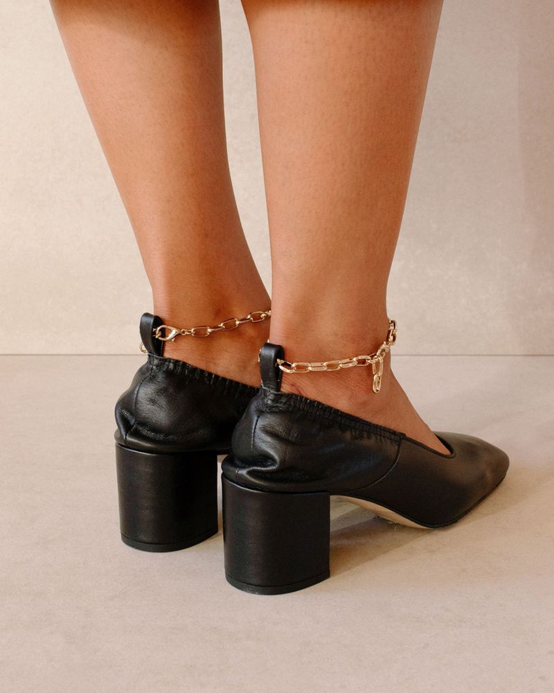 Black Alohas Agent Anklet Women's Heels | EHTGB8149