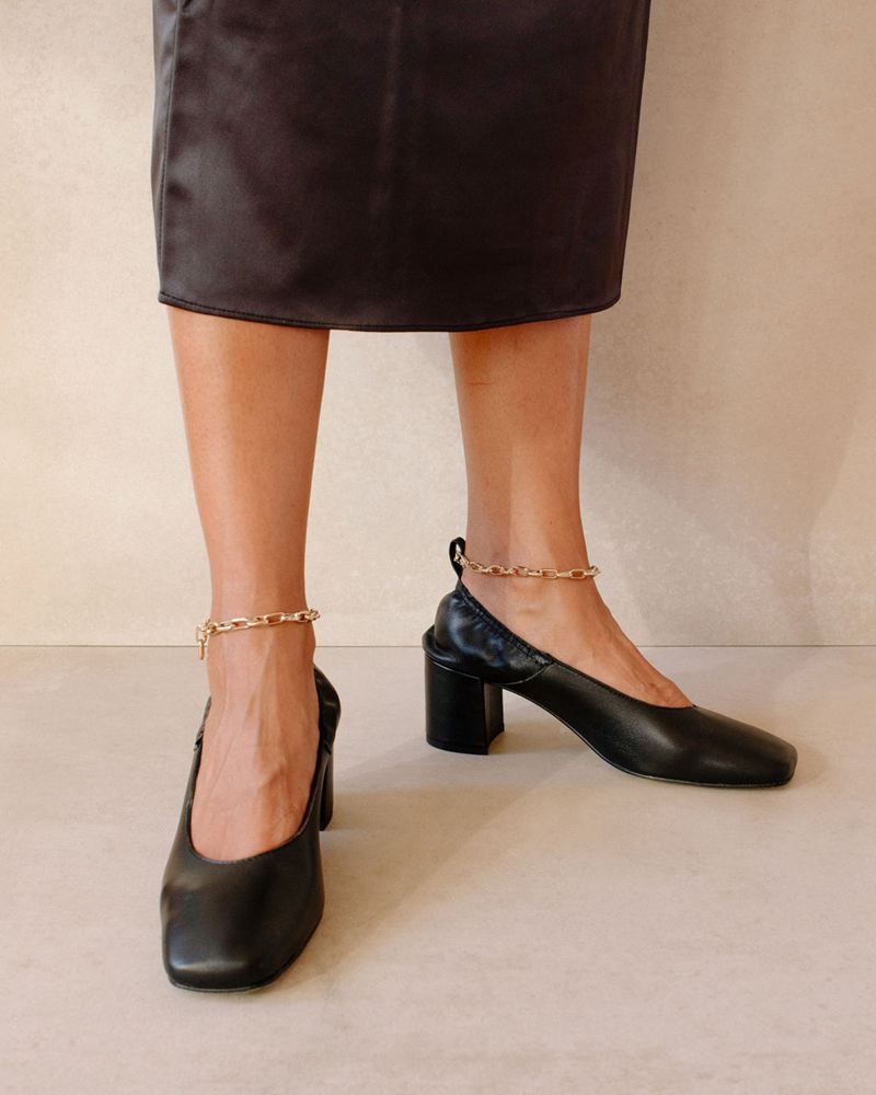 Black Alohas Agent Anklet Women's Heels | EHTGB8149