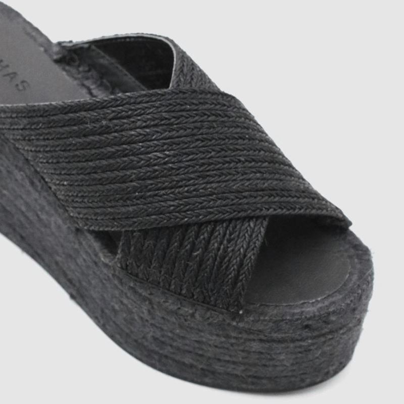 Black Alohas Bali Women's Espadrilles | LQRIT8023