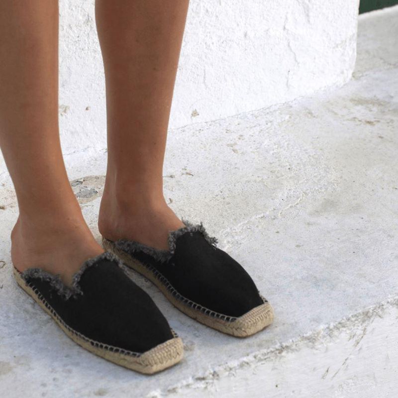 Black Alohas Buba Vegan Women's Mules | XJIFM3458