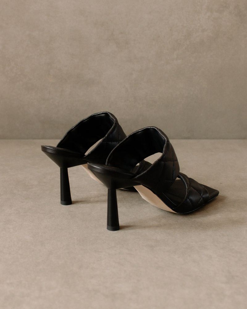 Black Alohas Conner Leather Women's Heels | RSIAP1782