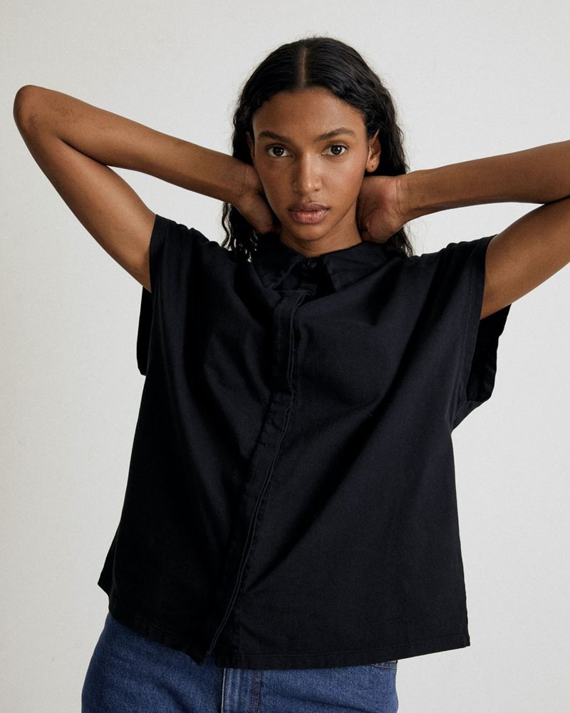 Black Alohas Home Women's Tops | IDHBE6052