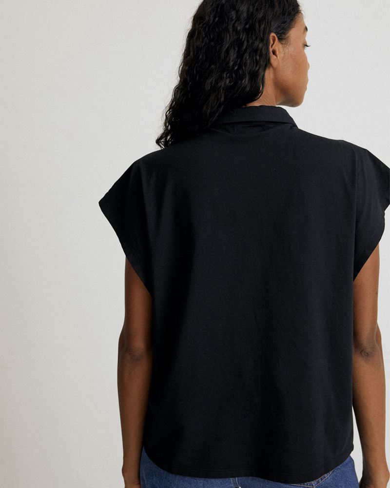 Black Alohas Home Women's Tops | IDHBE6052