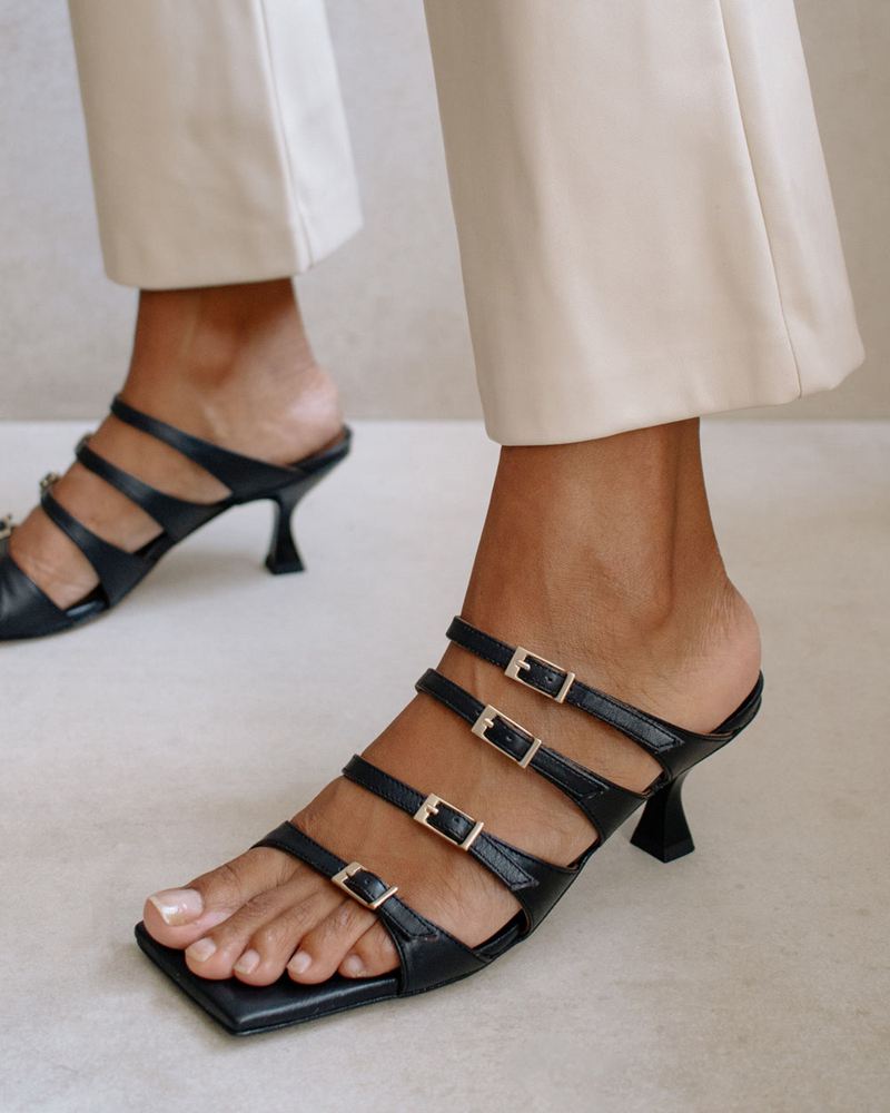 Black Alohas Prickly Women's Sandals | DUYAM4581