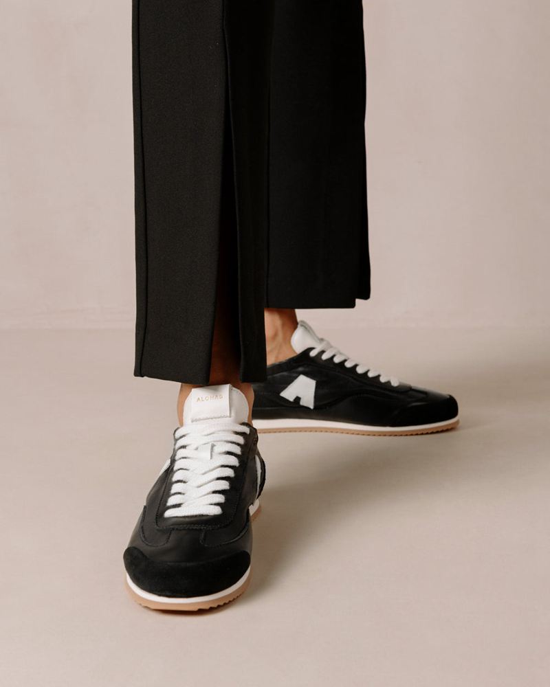 Black Alohas Tb.70 Leather Women's Sneakers | XYQSM2041