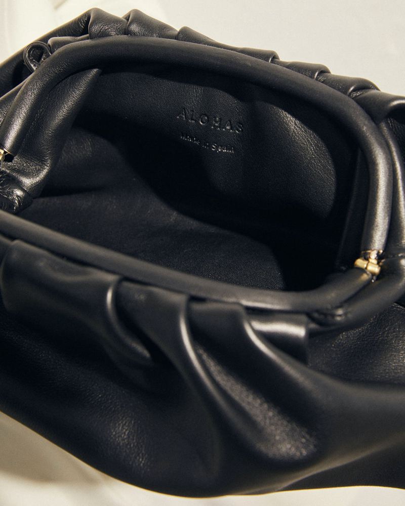 Black Alohas The D Leather Women's Bags | MAWOK8149