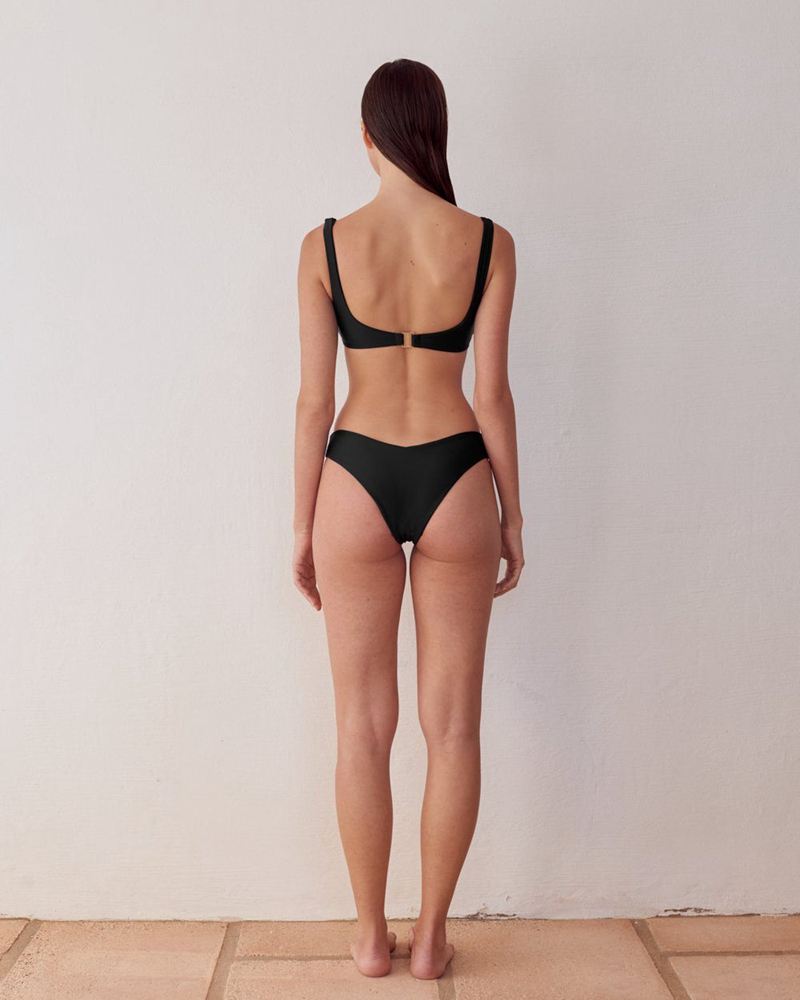 Black Alohas The V Bottom Women's Swimwear | YRZQO4397