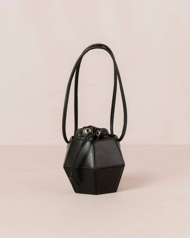 Black Alohas The V Leather Women's Bags | HMJAL2384