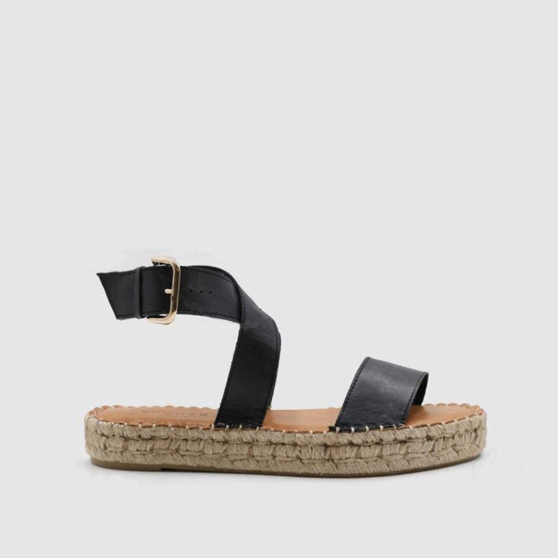 Black Alohas Venus Women's Espadrilles | YFJBO9703