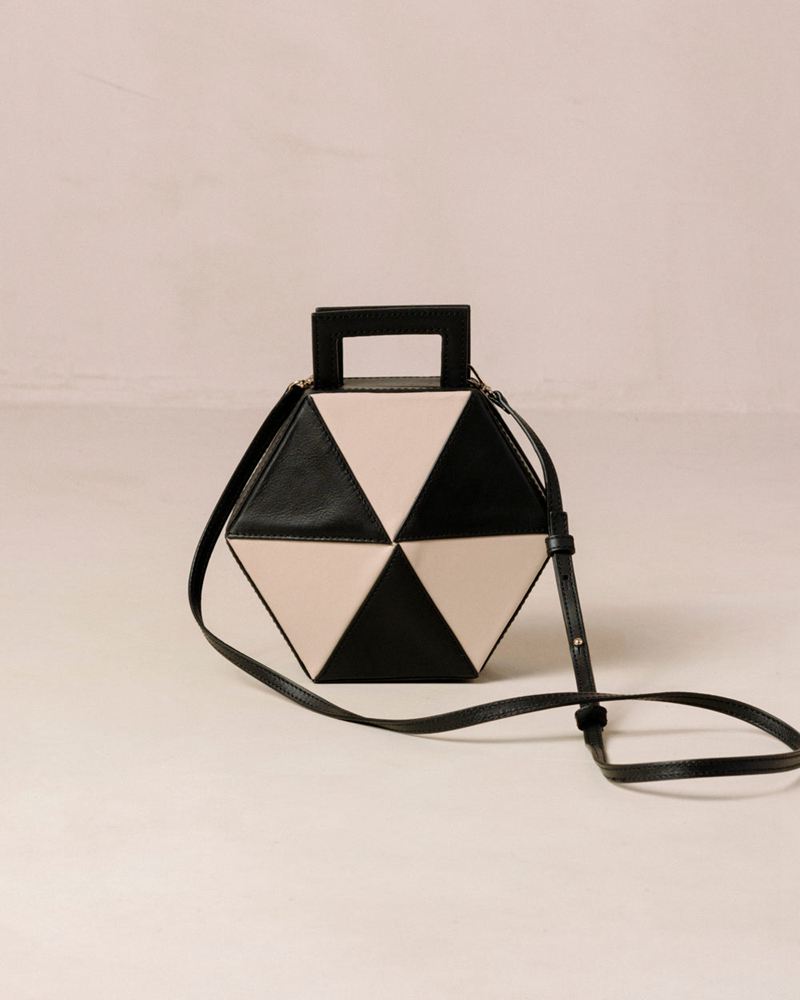 Black/White Alohas The K Leather Women's Bags | BYZPE1904