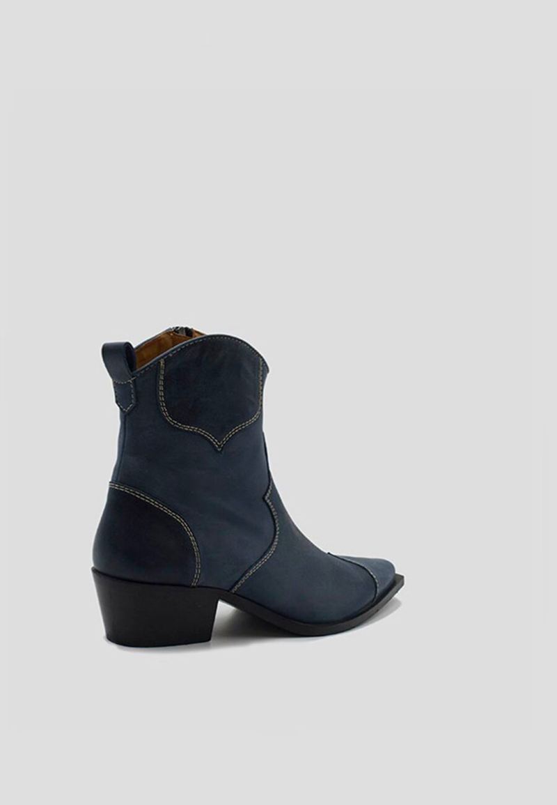 Blue Alohas Buffalo Leather Women's Ankle Boots | WAVPS6805