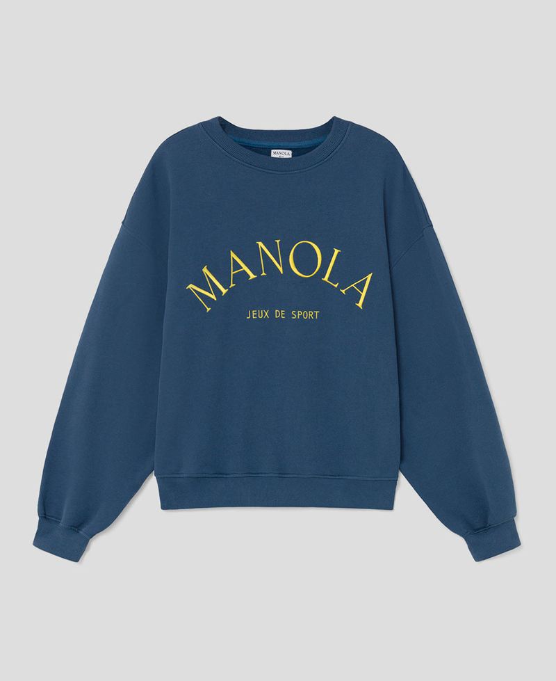 Blue Alohas Iconica Sweatshirt Women's Sportswear | ONFRP1064