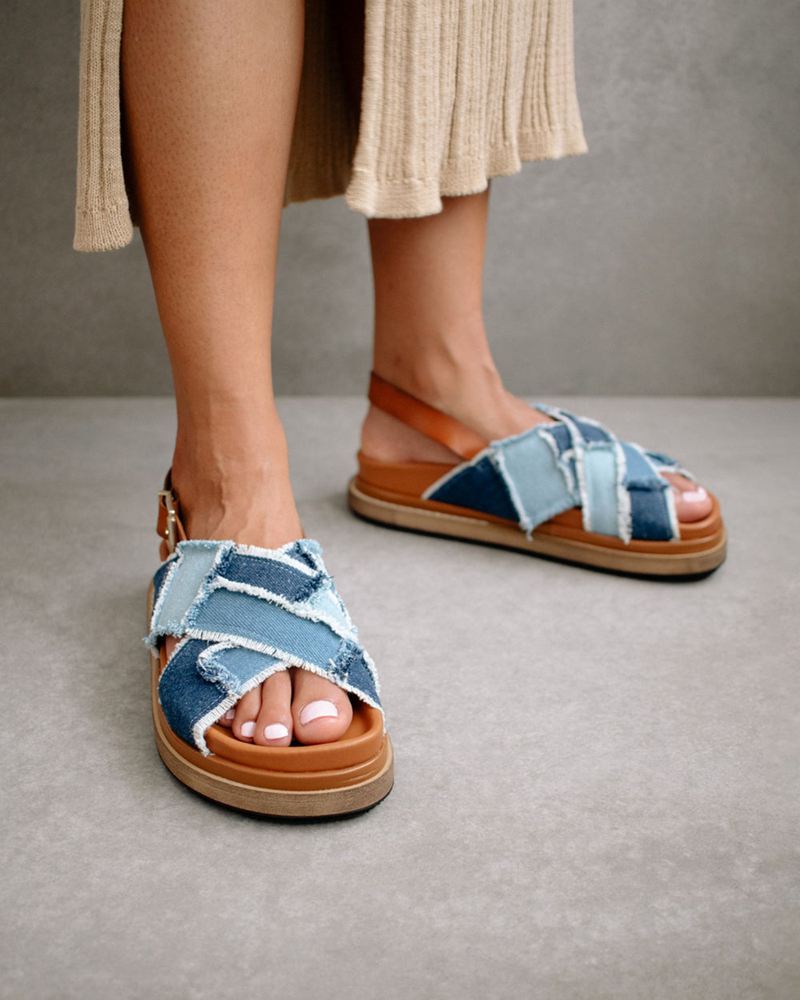 Blue Alohas Marshmallow Women's Sandals | QHVIZ6305