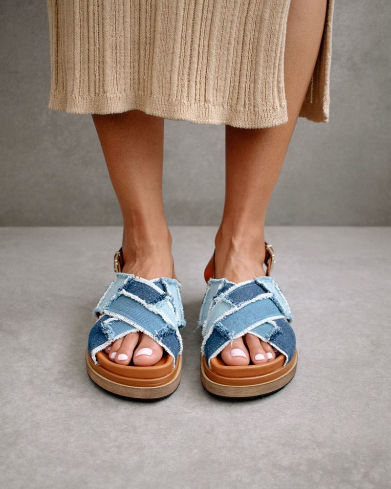 Blue Alohas Marshmallow Women's Sandals | QHVIZ6305