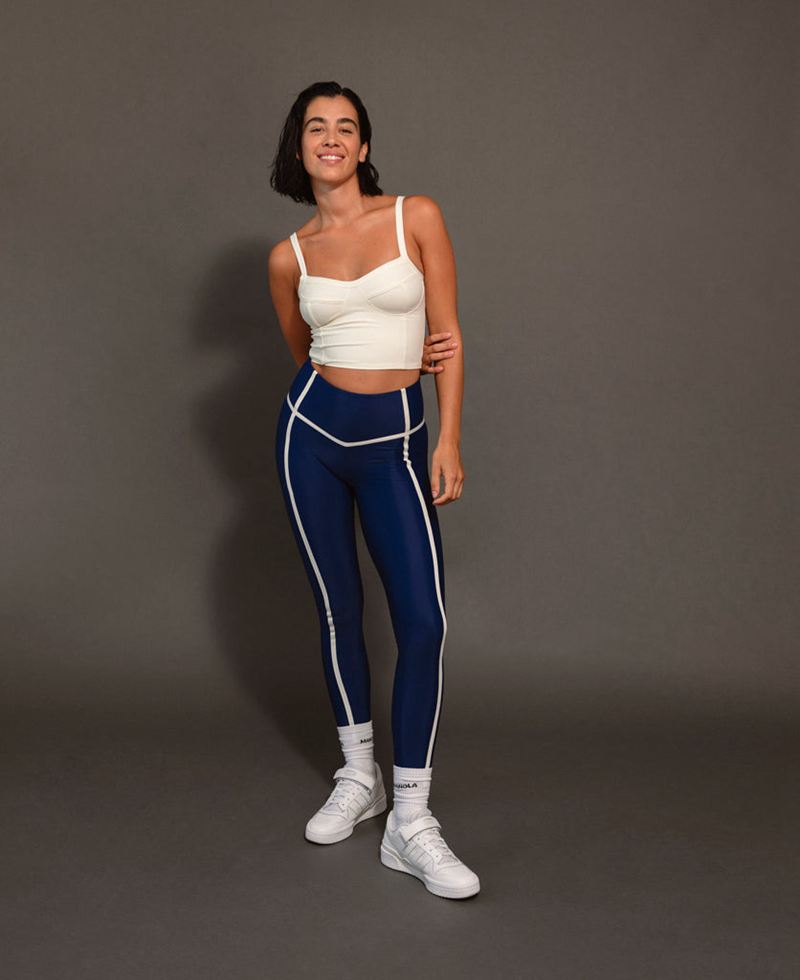 Blue Alohas Ribet Legging Women's Sportswear | QXMUE7905