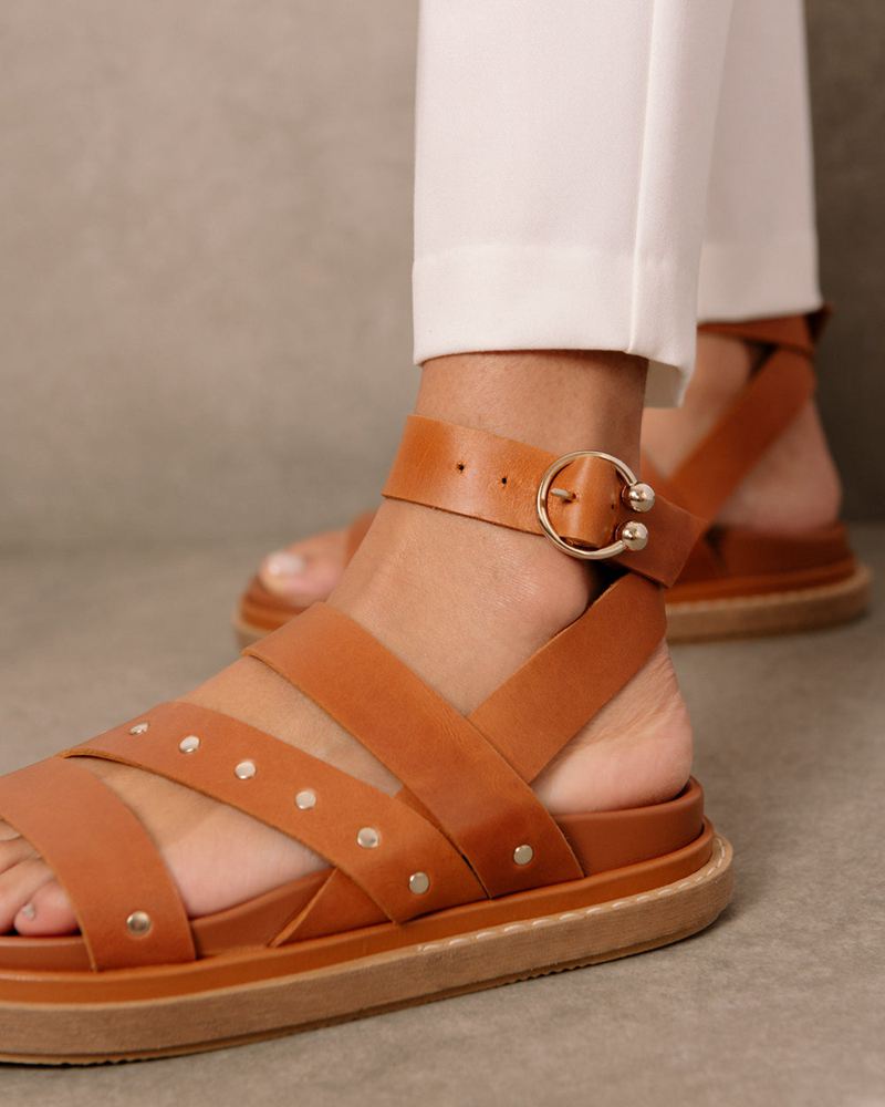 Brown Alohas Beat Women's Sandals | SOZBG1964