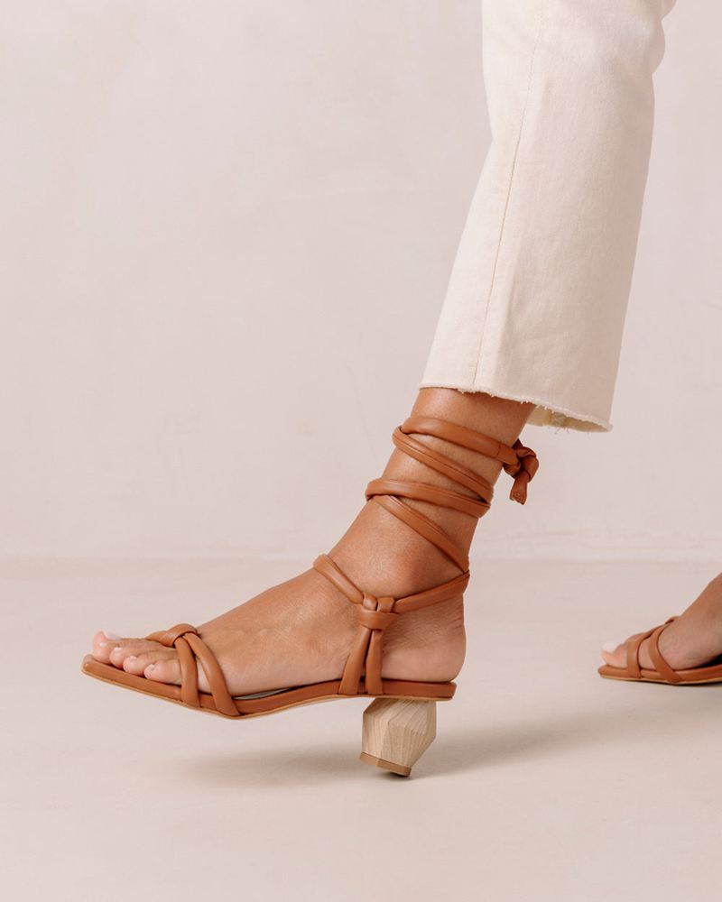 Brown Alohas Creative Leather Women's Sandals | AFNDI2547