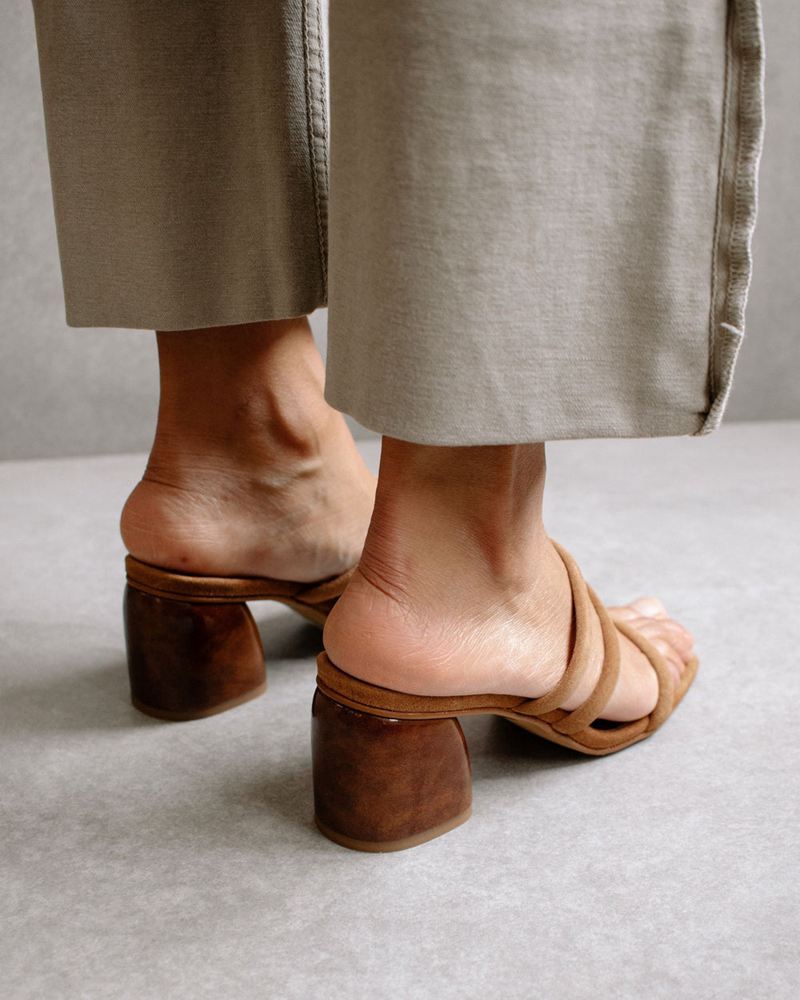 Brown Alohas Indiana Leather Women's Sandals | KJZCQ4728