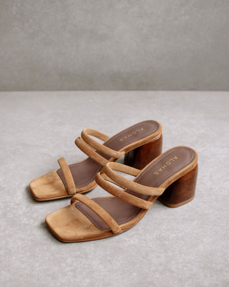 Brown Alohas Indiana Leather Women's Sandals | KJZCQ4728