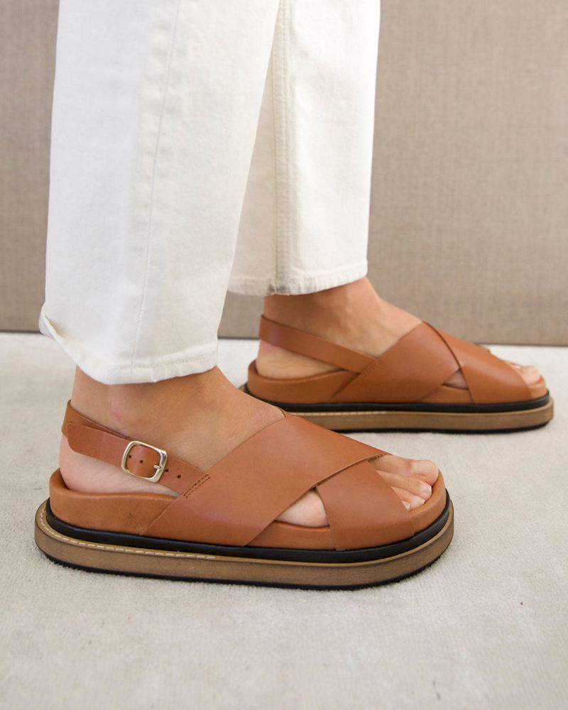 Brown Alohas Marshmallow Women's Sandals | OBFMQ4721