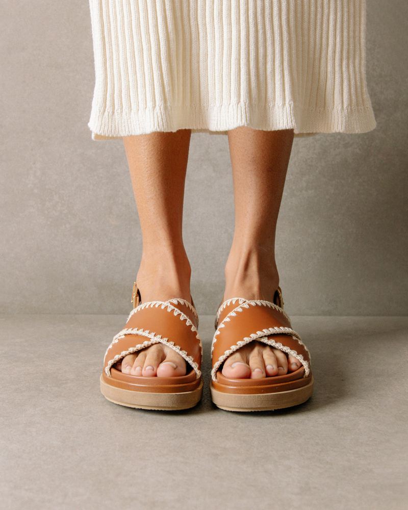 Brown Alohas Marshmallow Women's Sandals | XMBGW2180