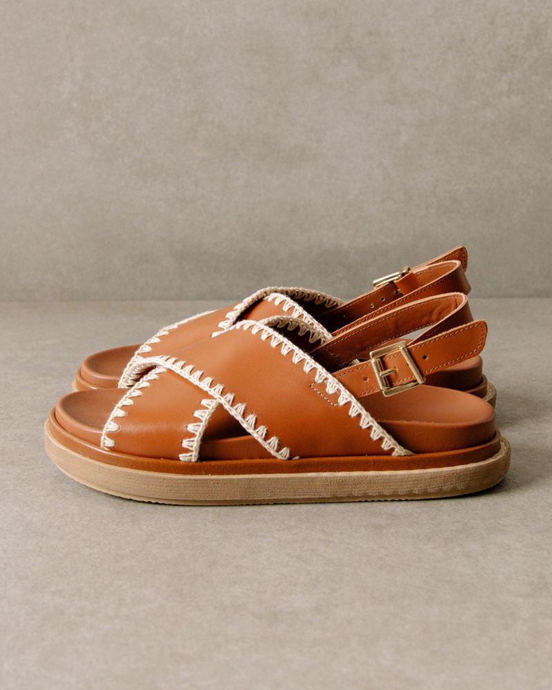 Brown Alohas Marshmallow Women's Sandals | XMBGW2180