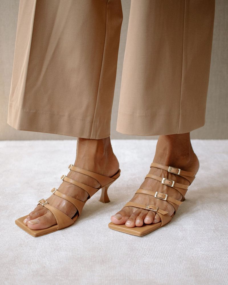 Brown Alohas Prickly Women's Heels | BWMXK9508